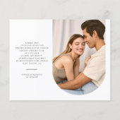 バジェットボホアーチクラシックタイポグラフィ写真結婚の (裏面)