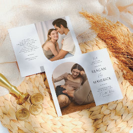 バジェットボホアーチクラシックタイポグラフィ写真結婚の