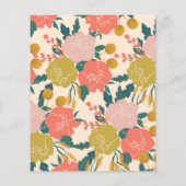 バジェットボホオレンジボタニカル結婚式招待状 (裏面)