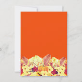 バジェットボホカンプキンオレンジプライド赤ちゃんシャワー 招待状 (裏面)