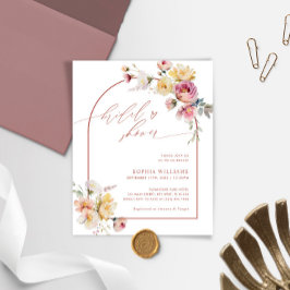 バジェットボホガーデンバラブライダルシャワー招待