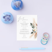 バジェットボホコッパー&ベージュフローラメニューフライヤー チラシ (シングル)