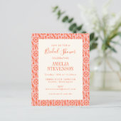 バジェットボホコーラルボタニカルブライダルシャワー招待状 (スタンド正面)