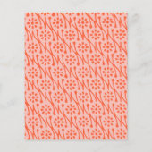 バジェットボホコーラルボタニカルブライダルシャワー招待状 (裏面)