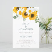 バジェットボホサンフラワー素朴ズ結婚式招待状 (スタンド正面)