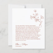 バジェットボホシエナテラコッタ結婚フローラ (裏面)