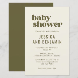 バジェットボホシックオリーブグリーンベビーシャワー