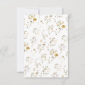 バジェットボホシックワイルドフラワーフローラブライダルシャワー ノートカード (裏面)