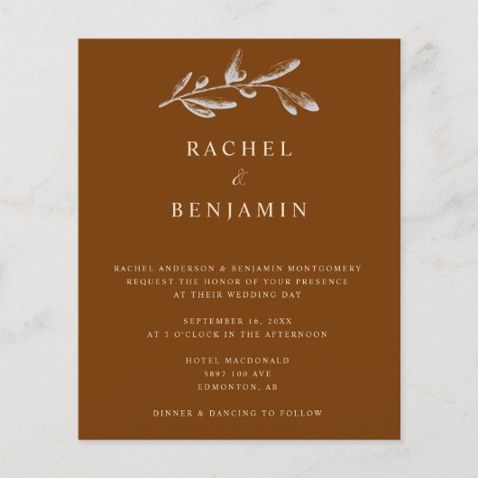 バジェットボホシック結婚ズテラコッタエレガントコッパー (正面)