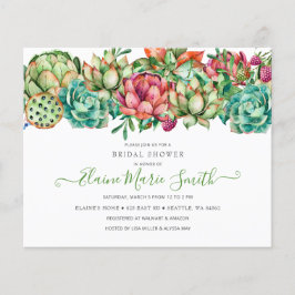 バジェットボホジューシーなブライダルシャワーの招待