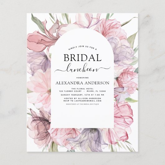 バジェットボホダスティパープルブライダルシャワールンチョン チラシ (正面)