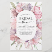 バジェットボホダスティピンクパープルブライダルシャワー (正面)