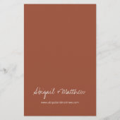 バジェットボホテラコッタシンプル結婚式招待状 (裏面)