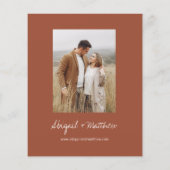 バジェットボホテラコッタシンプル結婚式招待状 チラシ (裏面)