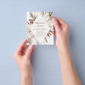 バジェットボホテラコッタパンパスグラスブライダルシャワー チラシ (手)