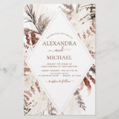 バジェットボホテラコッタパンパスグラスベージュ結婚ズ (正面)