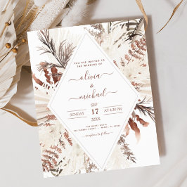 バジェットボホテラコッタパンパスグラスベージュ結婚ズ