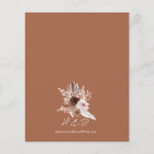 バジェットボホテラコッタフローラ結婚式招待状 (裏面)