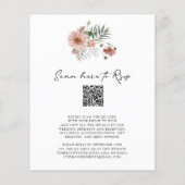 バジェットボホテラコッタフローラ結婚式招待状 (裏面)