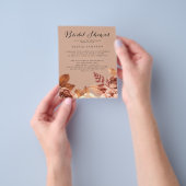 バジェットボホテラコッタボタニカルブライダルシャワー チラシ (手)