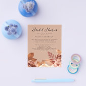 バジェットボホテラコッタボタニカルブライダルシャワー チラシ (シングル)