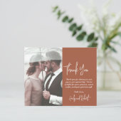 バジェットボホテラコッタ結婚のサンキューカード (スタンド正面)