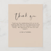 バジェットボホテラコッタ結婚のサンキューカード チラシ (裏面)