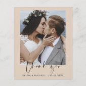 バジェットボホテラコッタ結婚のサンキューカード チラシ (正面)