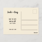 バジェットボホデザートサボットザートデイト招待状 ポストカード (裏面)