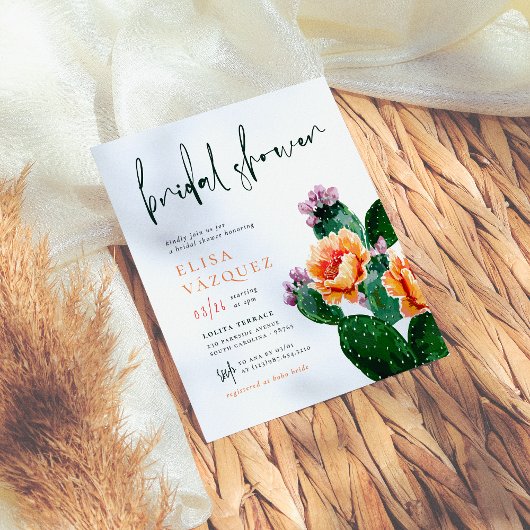 バジェットボホデザートサボテン&フラワーズブライダルシャワー