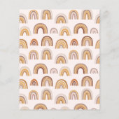 バジェットボホデザートレインボーブライダルシャワー招待状 (裏面)