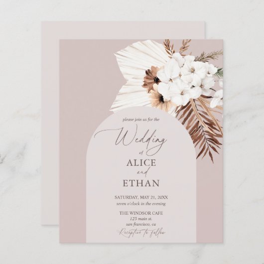 バジェットボホドライパーム葉結婚ズ (正面/裏面)