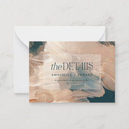 バジェットボホパインタリーテラコッタ結婚の詳細 ノートカード