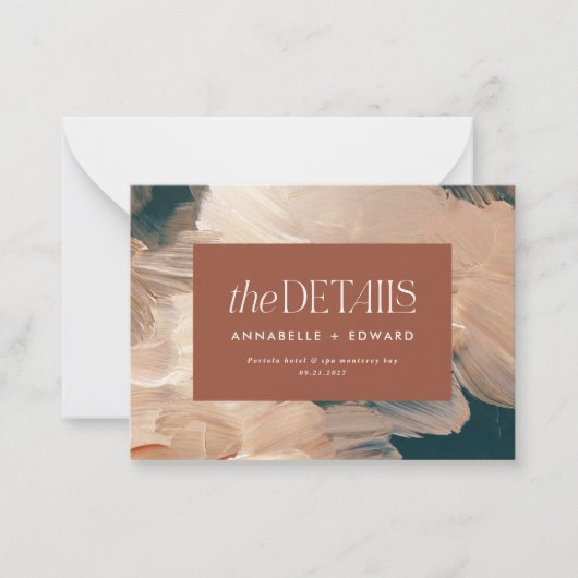 バジェットボホパインタリーテラコッタ結婚ス ノートカード (正面)