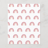 バジェットボホパステルピンクレインボークラウドベビーシャワー (裏面)