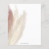 バジェットボホパンパスオーキッドブライダルシャワー招待 (裏面)