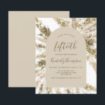 バジェットボホパンパスグラスアーチ50th誕生日招待状<br><div class="desc">このボホ50歳の誕生日の招待デザインは、ベージュとブラウンの色合いの水色のパンパスグラスで囲まれたベージュのアーチの形を特徴としている。名誉のゲストの名前で招待をパーソナライズし、茶色の文字でパーティー詳細。裏面はベージュ無地のの色合い。</div>