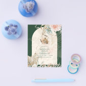 バジェットボホパンパスグラスティーパーティーブライダルランチ チラシ (シングル)