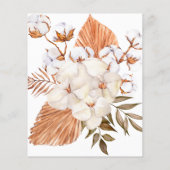 バジェットボホパンパスグラスデザート結婚式招待状 (裏面)