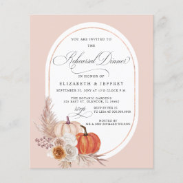 バジェットボホパンパスパンプキンス秋リハーサルディナー