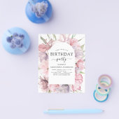 バジェットボホパープルアニー誕生日フローラ チラシ (シングル)