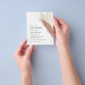 バジェットボホピンクパンパスグラスベビーシャワーガール チラシ (手)