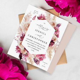 バジェットボホピンクパンパスグラス結婚フローラベージュ