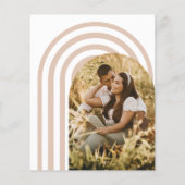 バジェットボホフォトバーントオレンジ結婚式招待状 (裏面)