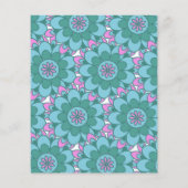 バジェットボホフラワーグルーヴィーグリーンベビーシャワー招待状 (裏面)