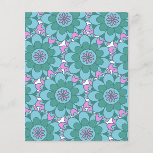 バジェットボホフラワーグルーヴィーグリーンベビーシャワー招待状 (裏面)