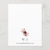 バジェットボホフレームピンクパンパスグラス結婚フローラ チラシ (裏面)