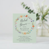 バジェットボホフローラセージブライダルシャワー招待 (スタンド正面)