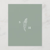 バジェットボホフローラセージ緑のワイルドフラー結婚ズ チラシ (裏面)