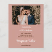 バジェットボホフローラテラコッタフォト秋の結婚式 (裏面)
